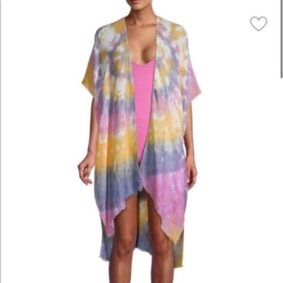 Lulla Collection by Bindya Open Front Kimono Swim Cover Up - Picture 1 of 5
